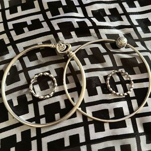 Sterling silver Pandora set